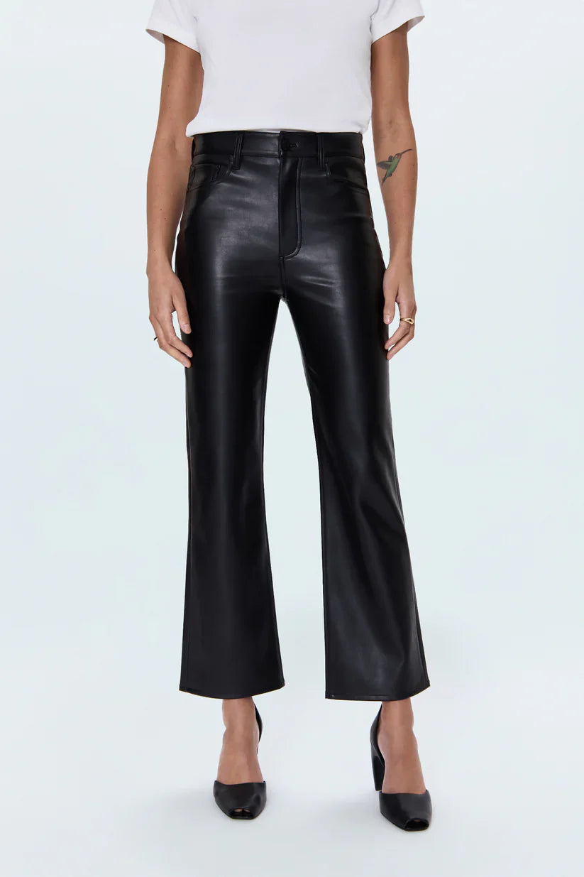 Pistola Ally Faux Leather Bootcut Pants Onyx