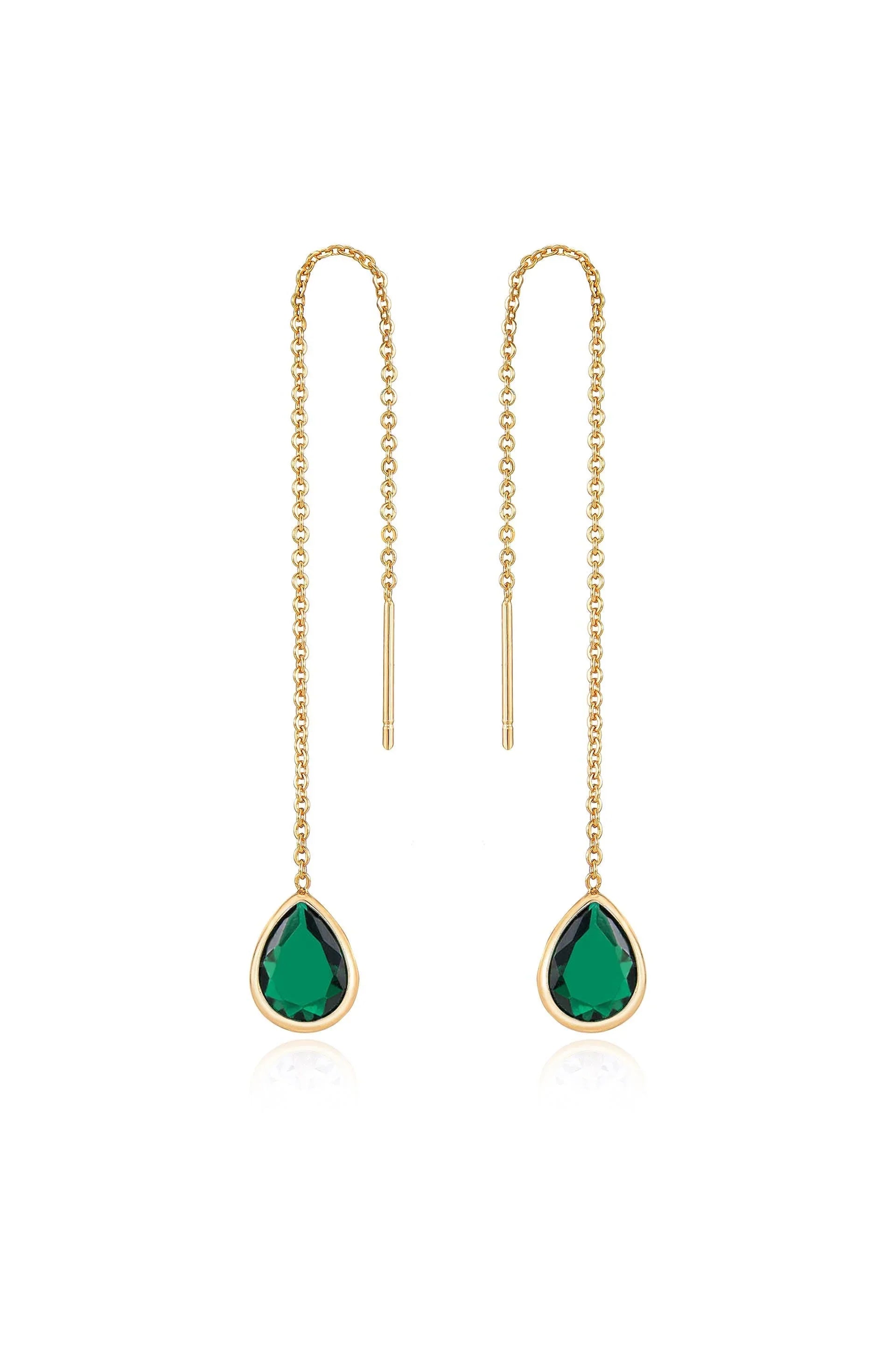Barely There Chain and Crystal Dangle Earrings