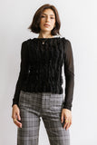 Marie Sheer Top in Black FINAL SALE