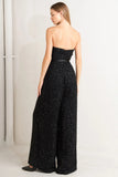 SPARK NOIR BLACK TWEED JUMPSUIT