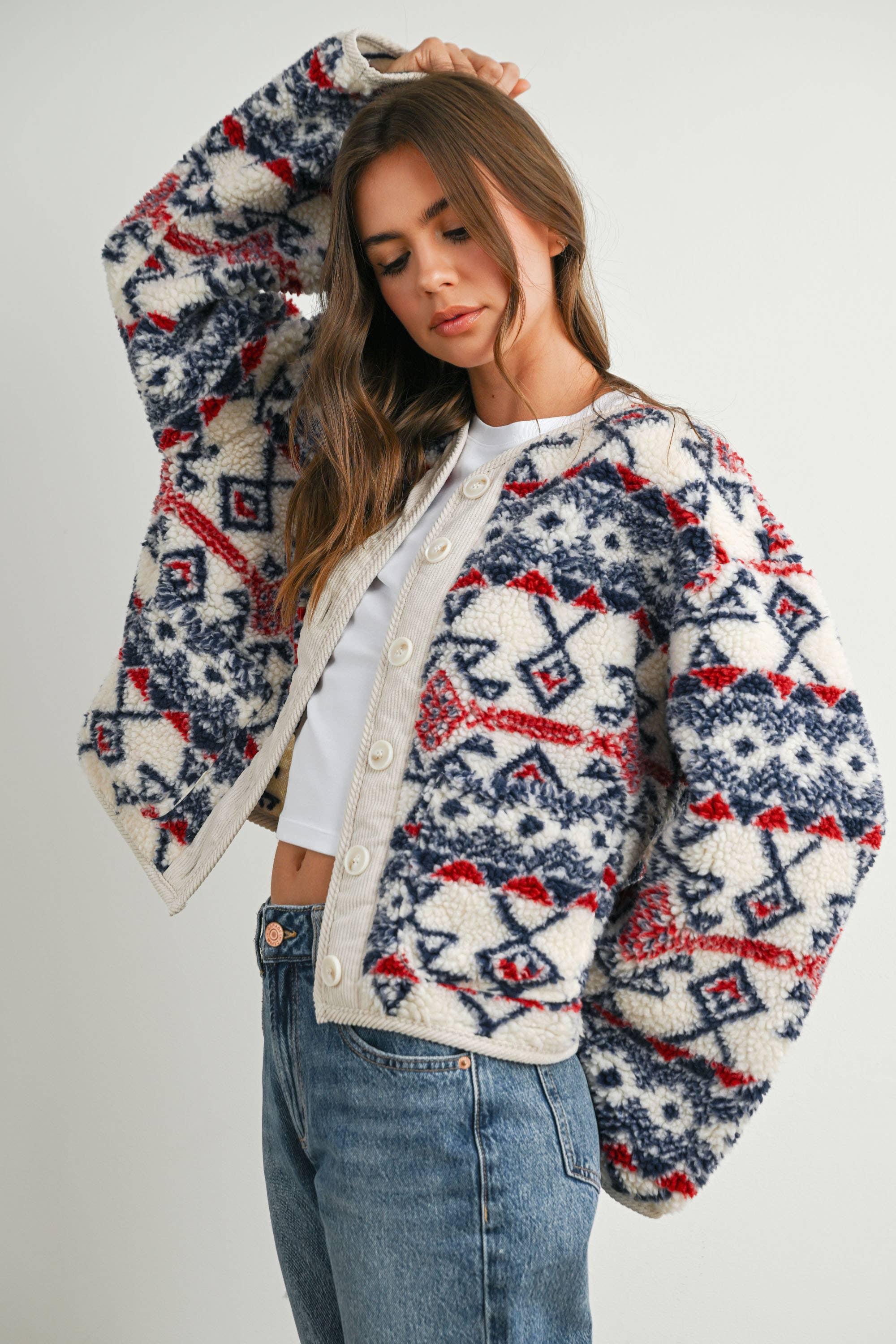Cora Fleece Long Sleeve Jacket