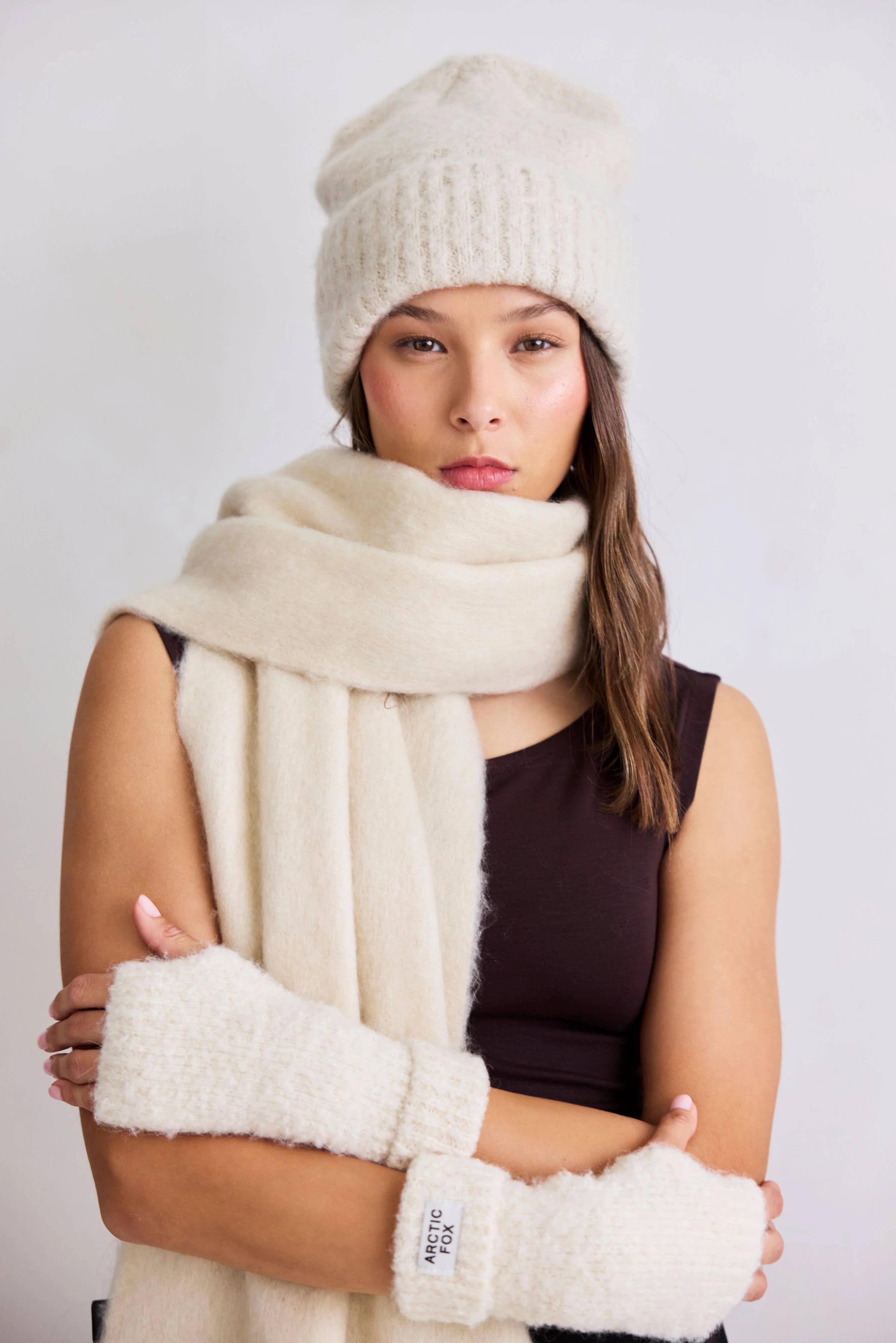 The Reykjavik Beanie Hat Pebble Beige