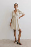 Lorna Mini Dress in Natural FINAL SALE