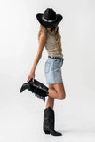 Deston Fringe Boots in Black