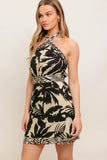 TROPIC OF CAPRICORN HALTER MINI DRESS