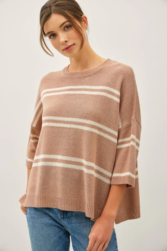 Dina Striped Sweater Top