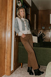 Amber Wide Leg Jeans in Brown FINAL SALE