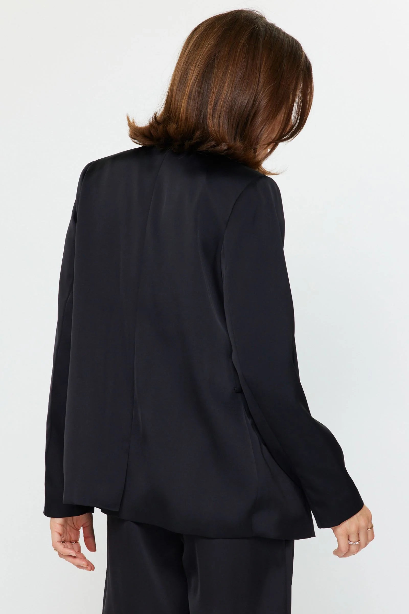 Nora Tie Satin Blazer