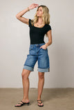 Gianna Cuffed Bermuda Shorts FINAL SALE