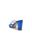 Cross Strap Open Toe High Heels With Rhinestone