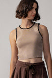 Lara Scalloped Ribbed Knit Top
