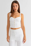Bibi Buttondown Crop Tank