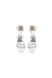 Open Toe Beaded Cross Strap High Heels
