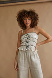 Alicia Ruffle Smocked Bow Top