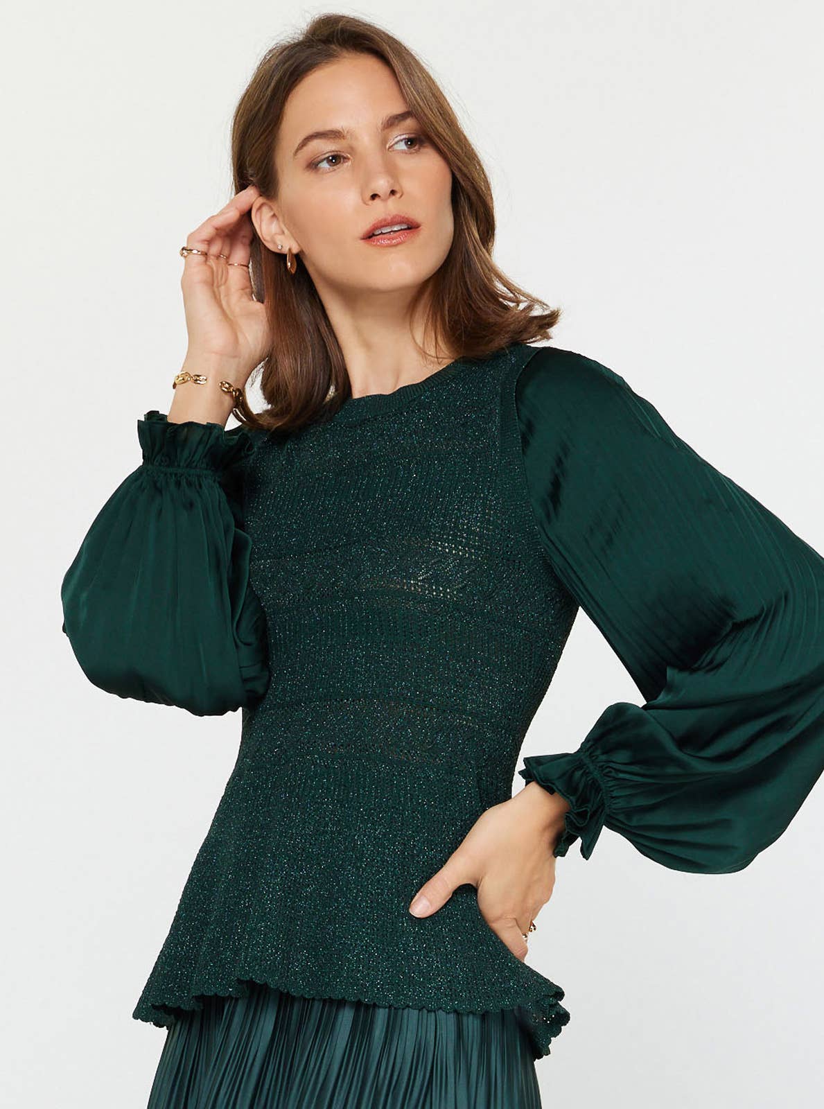 Gilda Glitter Flared Sweater