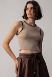 Lara Scalloped Ribbed Knit Top