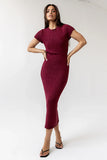 Hadley Knit Maxi Dress in Plum