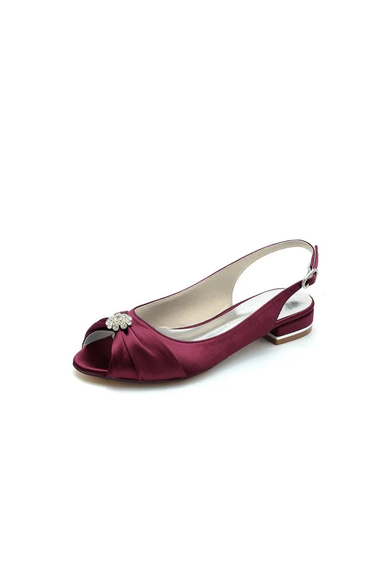 Open Toe Flats with Bow Cocktail