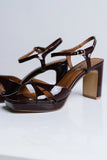 Josie Block Heel in Burgundy