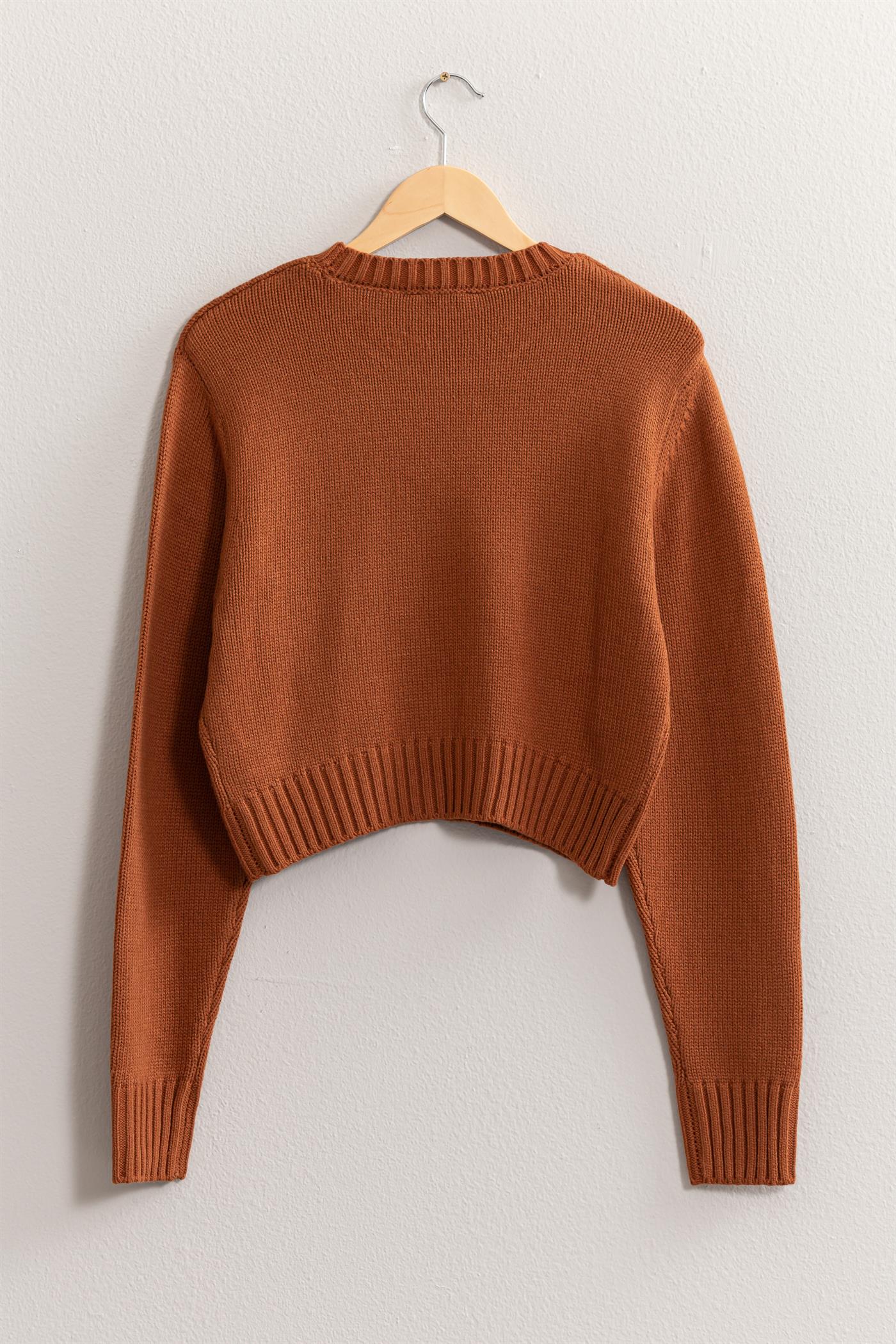 Calli Cropped Knit Sweater