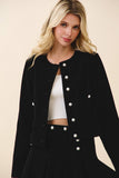 Georgie Pearl Button Front Jacket