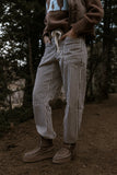Jocelyn Barrel Jeans in Brown