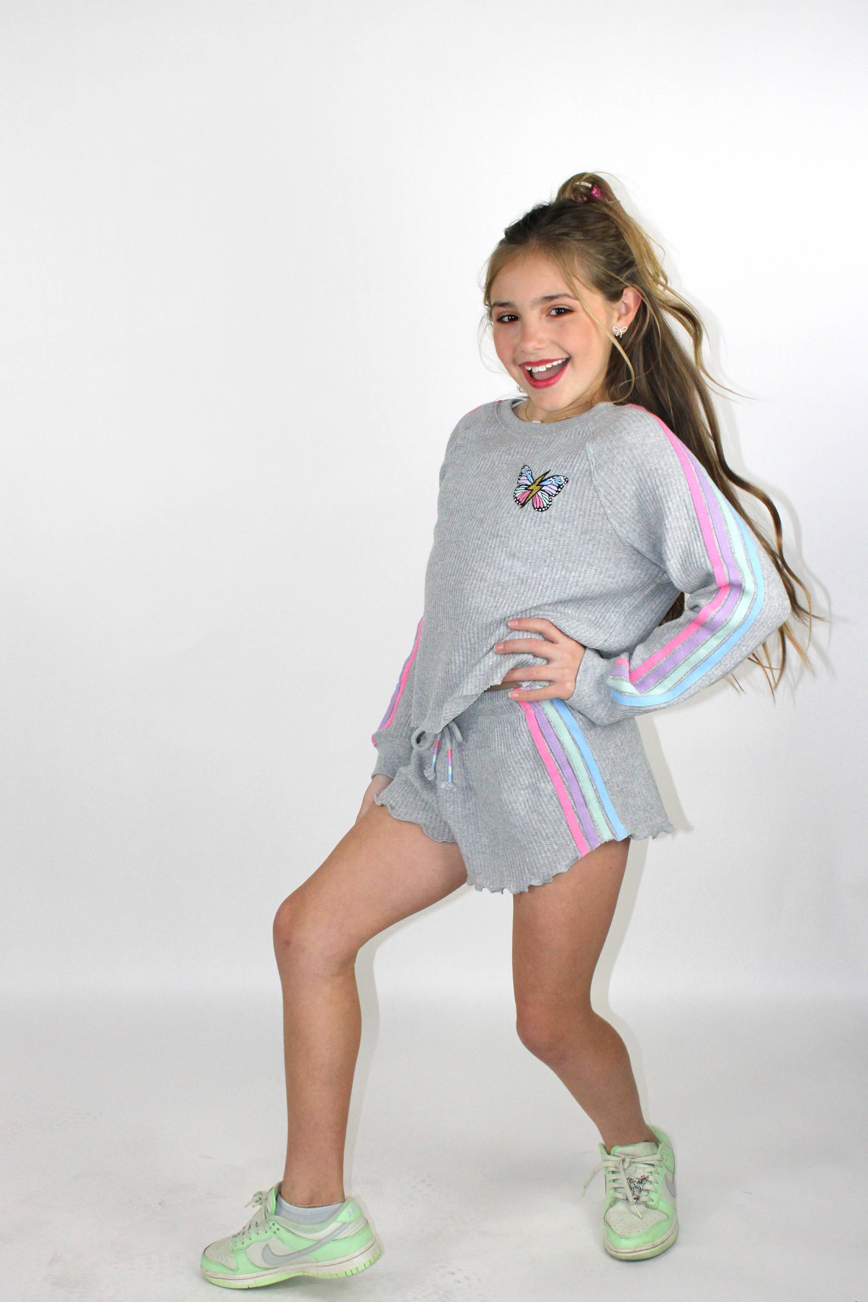 Butterfly embroidery sweatshirt