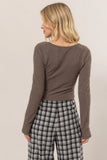 Kara Fuzzy Knit Top