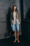 Liberty Sheer Button Up Blouse in Blush FINAL SALE