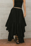 Augusta Handkerchief Skirt in Black FINAL SALE