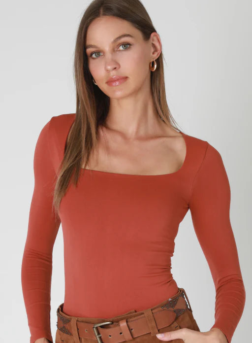 Nikki Clean Line Long Sleeve Top