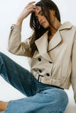 Jane Suede Cropped Trench Coat FINAL SALE