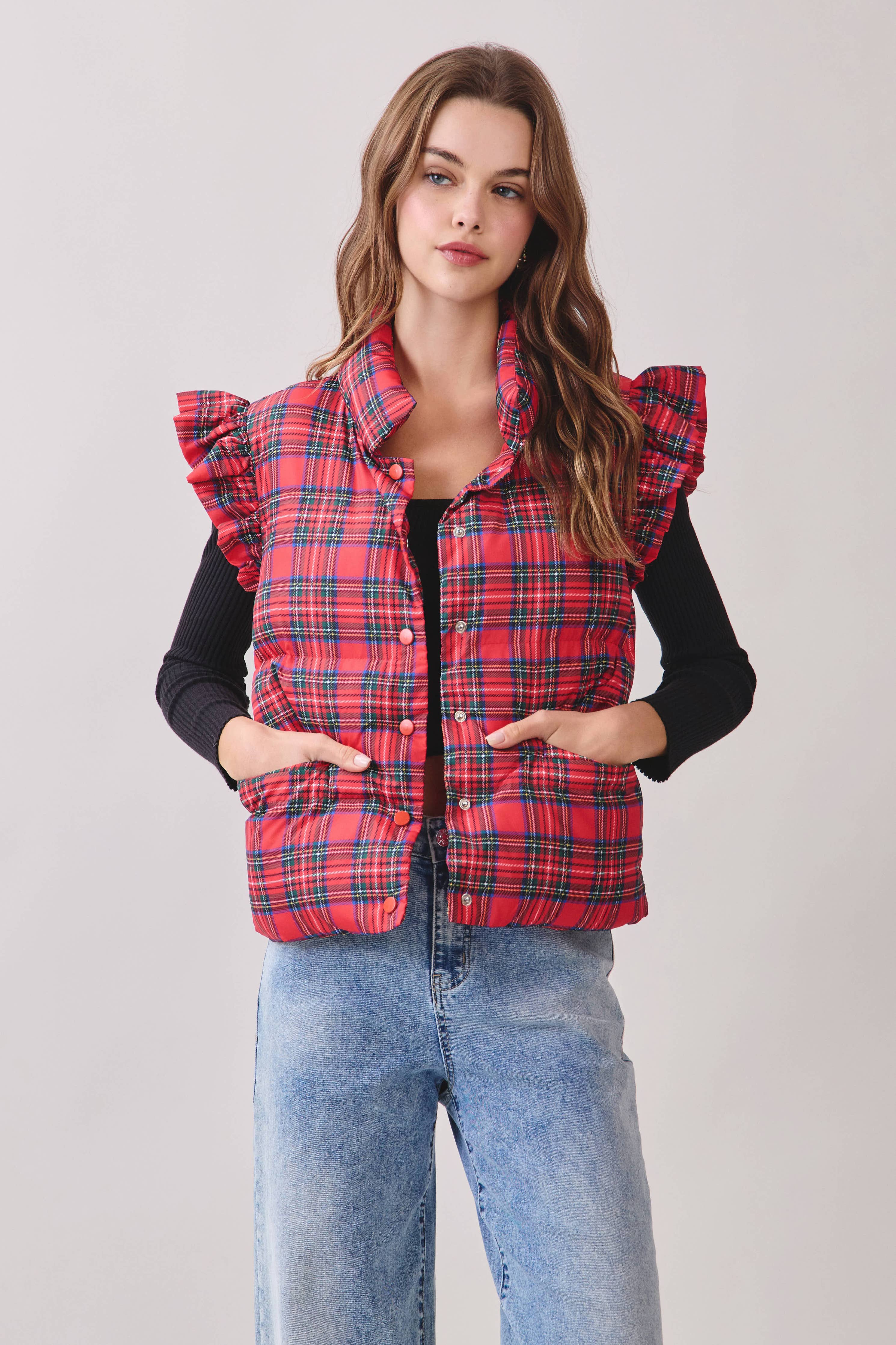 Rosalyn Plaid Vest