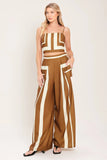LUXE COAST BROWN IVORY TOP PANT SET