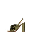 Satin Peep Toe Chunky Heel Outdoor Shoes With Bow Knot