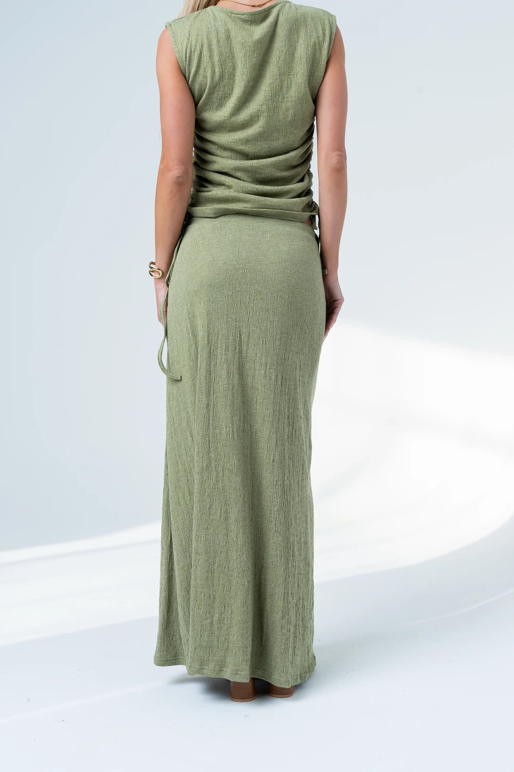 Freda Maxi Skirt in Green