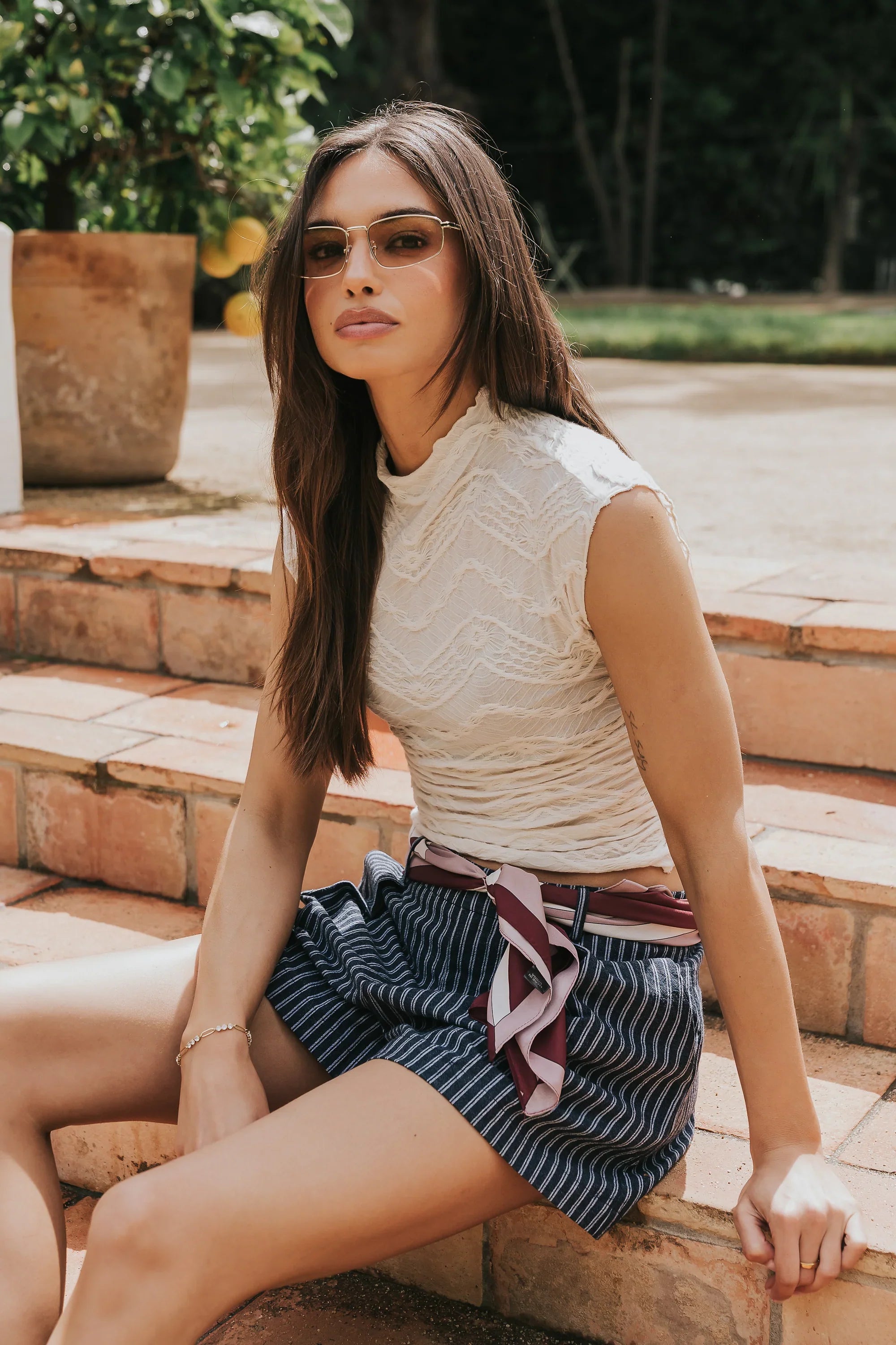 Morgan Striped Shorts
