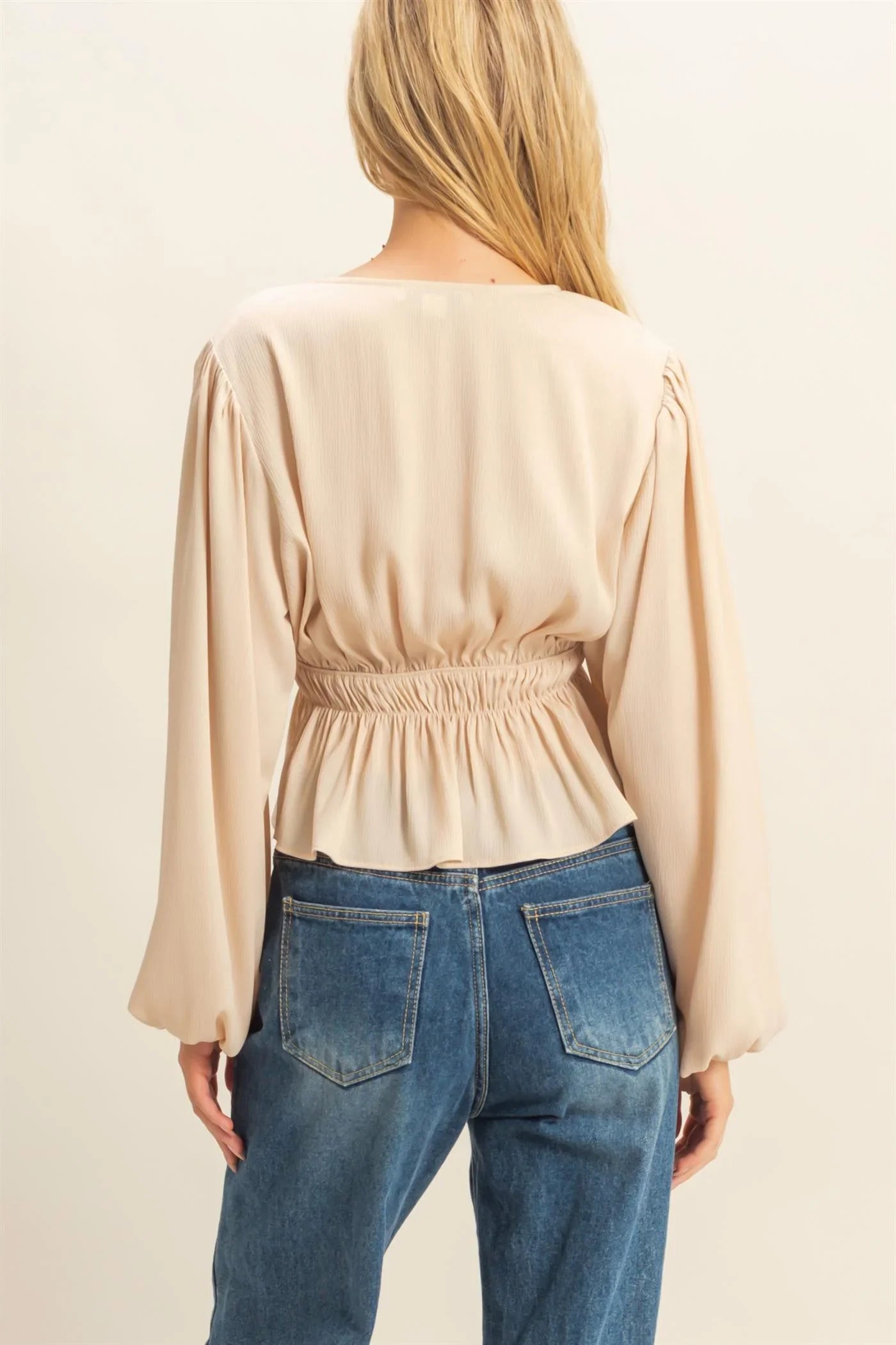 Olivia Deep V Neck Blouse
