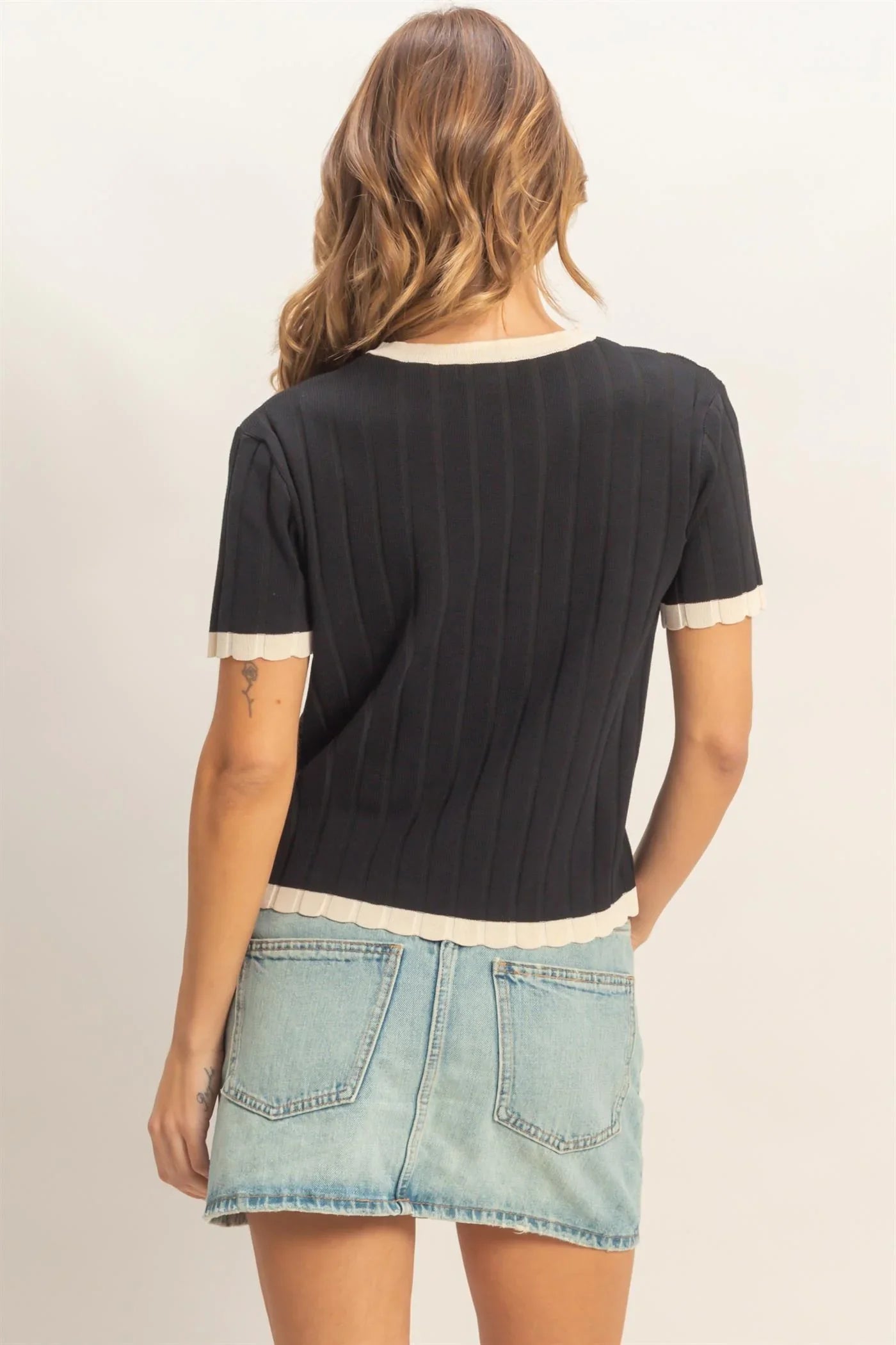 Avery Ribbed Crew Neck