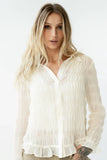 Nicola Sheer Blouse in Cream FINAL SALE